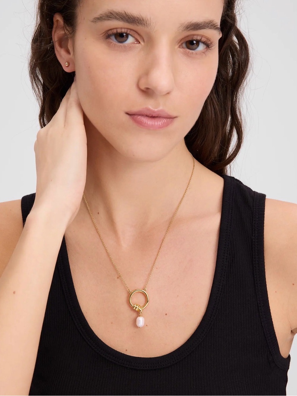 Kate Spade Pearl Drop Circle Necklace NWT